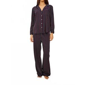 NEW RAILS luna pajama set in navy oxblood stripe